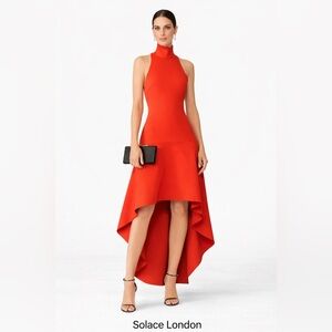 Solace London “Bahar” High-Low Halter Dress — Size 8